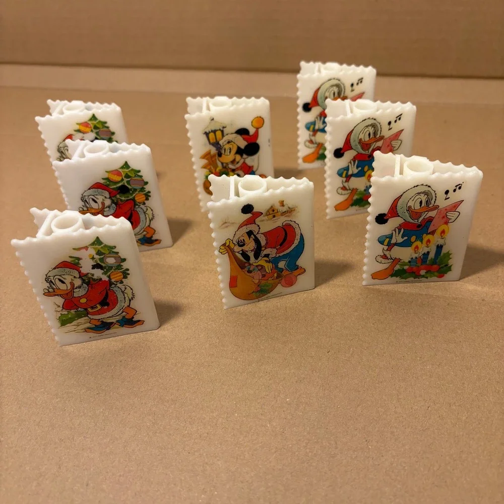 Vintage Disney Mickey, Donald & Goofy Christmas Light‎ Covers  Set of  8